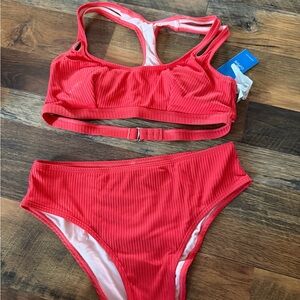 Cupshe Vibrant Red Bikini Set